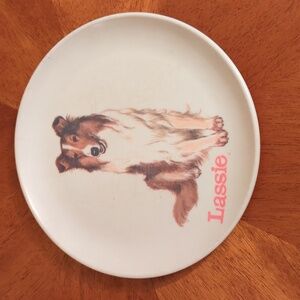 Vintage plastic Lassie dinner plate